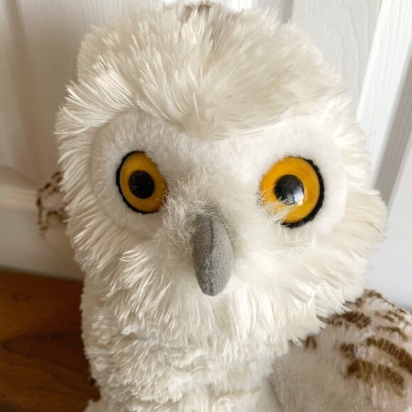 Wild Republic Snowy Owl Realistic 12” White Brown Soft Plush Stuffed Bird Toy - Picture 2 of 6